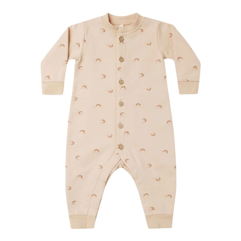 Quincy Mae Rainbow Fleece Jumpsuit